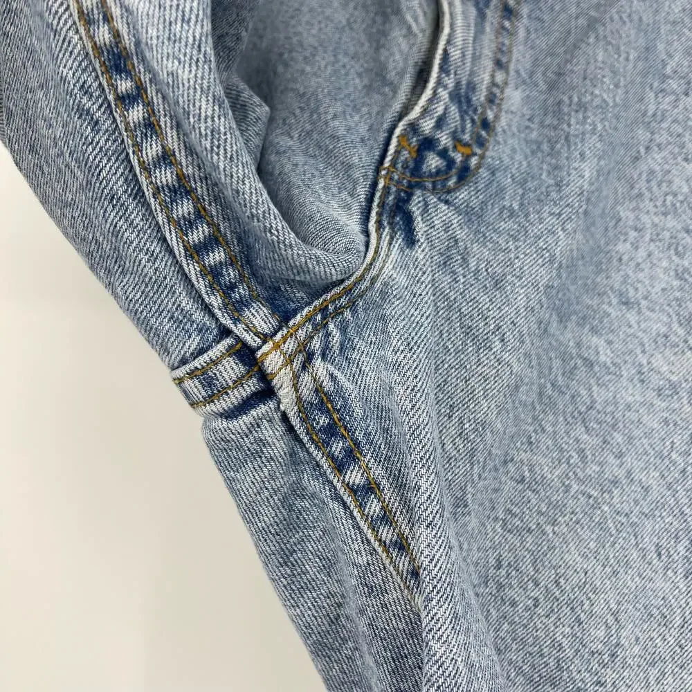 Vintage Orange Tab Levi’s 550 Light Wash Denim Shorts Sz 38 Baggy Y2K Dad Shorts